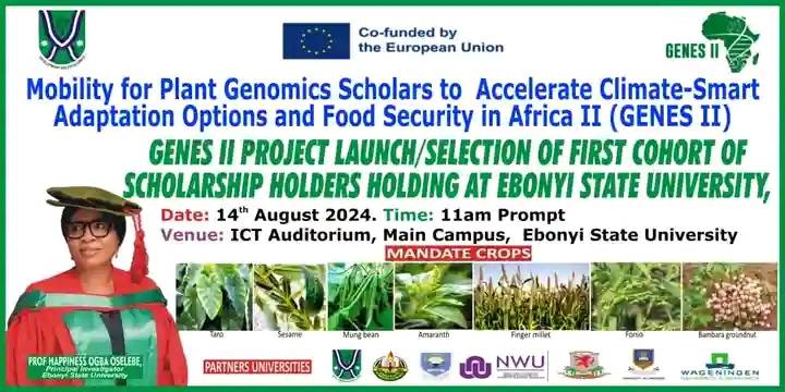GENES II PROJECT LAUNCH/SELECTION OF FIRST COHORT OF SCHOLARSHIP HELD AT EBONYI STATE UNIVERSITY ON THE 14th August, 2024.